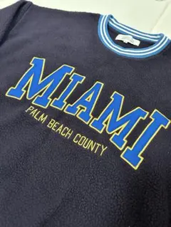 ノーブランド マイアミ スウェット Mサイズ ボア フリース美品 古着