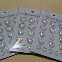 ★ダイソー/セリア★デコレーションシール 17P ハート　★人気商品
