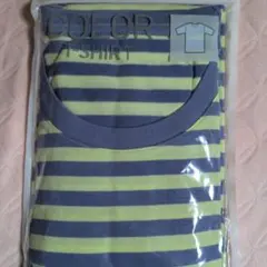 【新品未使用】ユニクロ メンズ カラークルーネック半袖Tシャツ L ストライプ