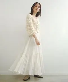 スナイデル ティアードワッシャープリーツスカート