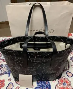 新品未使用JIMMY CHOO ブラックスタースタッズトート(購入レシートあり)のサムネイル