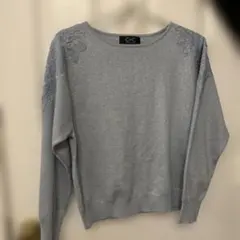 タイムセールC de C ブルーグレー 長袖ニット