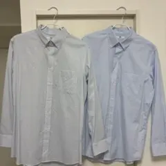 UNIQLO ファインクロスシャツ　ストライプ　ボタンダウン　2枚セット