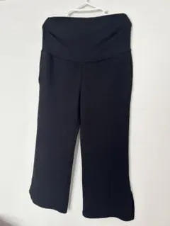 黒 ハイウエスト フレアパンツ マタニティ　妊婦　ズボン　妊娠　赤ちゃん　緩い