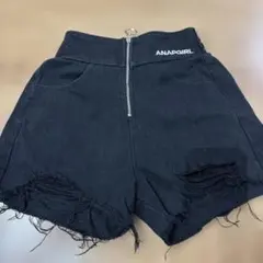 ANAPGIRL ブラック ハーフパンツ Sサイズ
