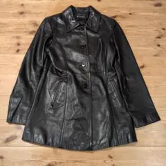【ビンテージ】黒のレザージャケット Sサイズ