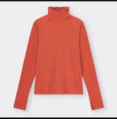 GU ソフトリブタートルネック オレンジ