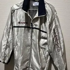 Champion シルバー ジップアップジャケット ジャージ ナイロンジャケット