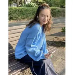 【Ungrid】 ライトブルー ニットセーター 長袖