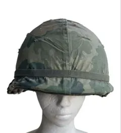 米軍M1スチールヘルメット 実物中古 偽装網・ERDL迷彩カバー付 - メルカリ