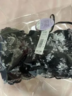 エメフィール　新品未使用　タグ付き　レースフラワー柄 ブラックブラジャー C65