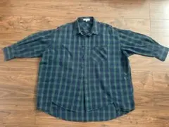 MOUSSY チェックシャツ 羽織り 薄手 グリーン