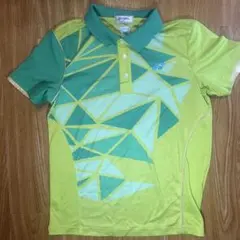 バドミントン ポロシャツ 緑色 青色 小学生向け