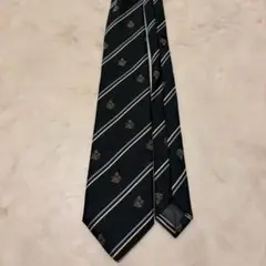ダークグリーン ストライプ ネクタイ