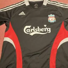 Liverpool adidas 黒シャツ Carlsberg