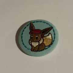ポケモンカフェ イーブイ 刺繍缶バッジ