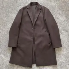 ZARA オーバーサイズ　チェスターコート　ブラウン　メンズ　XL 44