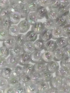 【106】30g・アクリルビーズ・ラウンド・オーロラカラー・8mm