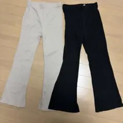 devirock フレアパンツ 130cmブラック ベージュ