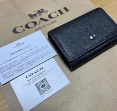 新品未使用 COACH コーチ　キーケース ブラック