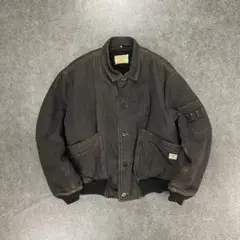 Vtg 90s HAKKA Denim Bomber Jacket USED