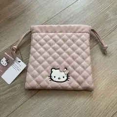 LOWRYSFARM ハローキティ キルティングキンチャクポーチ大人気ピンク