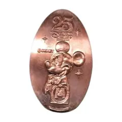 東京ディズニーランド　25周年　　ミッキー　スーベニアメダル