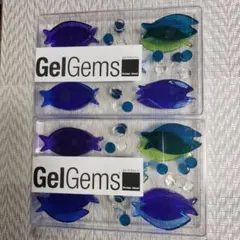 【２セット】GELGEMS　魚　水族館 ジェル　窓　シール　デコレーション