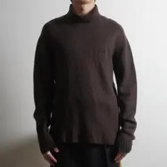 LACOSTE ハイネックニットセーター ワニ刺繍 ブラウン/AZ10