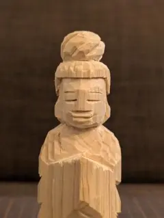 ★稀少物★円空仏★近代仏師作★祈り★観世音佛★観音様★仏像　荒彫り　置物　仏教 163652371.jpg
