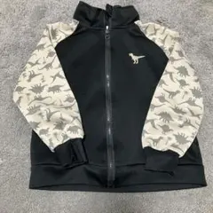 恐竜柄袖のジップアップジャケット 120cm