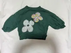 mir.. AI ARAI 花柄 パッチワーク トレーナー 長袖 グリーン　90