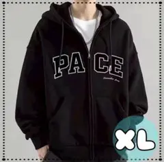 ジップ パーカー メンズ レディース ブラック 韓国風 ストリート カジュアル