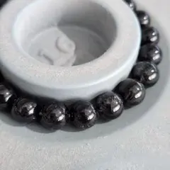 ナ*ん様 天然石 ブラック ルチル クォーツ ブレスレット 199a 9mm