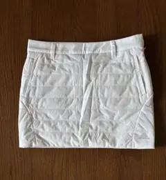 adidas アディダスゴルフ　レディース　キルティング　スカート　白　Lサイズ