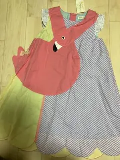 新品タグ付き　ベイビーチアー　スワン　鳥　ワンピース 120