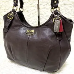【美品】コーチ マディソン マギー トートバッグ ビンテージ レザー ブラウン