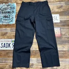 CINTAS カーゴパンツ W34 ネイビー ワークパンツ ルーズフィット 古着
