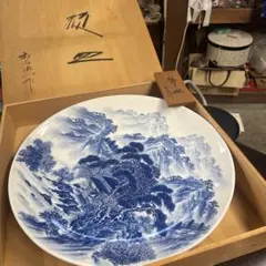 斉藤正一 染付葡萄文平皿 27cm - メルカリ