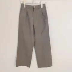 UNIQLO リネンブレンドタックワイドパンツ Sサイズ オリーブ（カーキ）のサムネイル