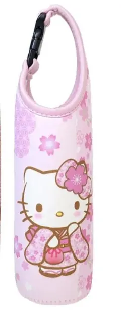 サンリオ キティ　 ペットボトルホルダー（ボトルカバー)　ピンク桜