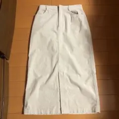 ベージュ ロングスカート バックポケット付き　ニコアンド