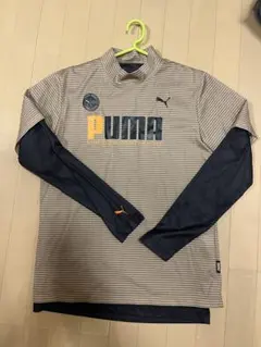 PUMA ストライプ柄 ハイネックシャツ