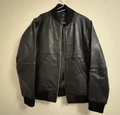最終値下げ　BEAUTY&YOUTH ブラックレザー ボンバージャケットMサイズ