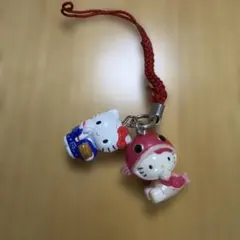 USJ限定 ハローキティ エルモ ストラップ 激レア！希少】USJ限定 エルモ＆ハローキティ 根付ストラップ - メルカリ