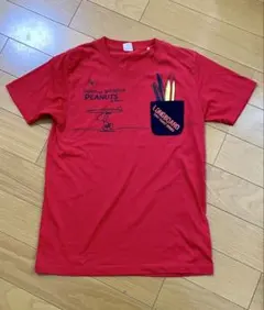 PEANUTS スヌーピー 半袖Tシャツ レッド Mサイズのサムネイル