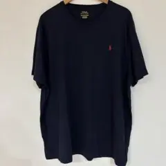 ポロラルフローレン Tシャツ XXL 紺 赤ポニー刺繍 ビッグサイズ