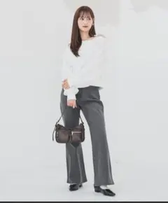 Honeys　デニムフレアパンツ　グレーLのサムネイル