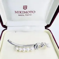 極美品♪ MIKIMOTO ミキモト アコヤ ベビーパール リーフ ブローチのサムネイル