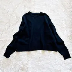 ロートレアモン　長袖ニット　ウール混　クルーネック　上品ベーシック大人カジュアル